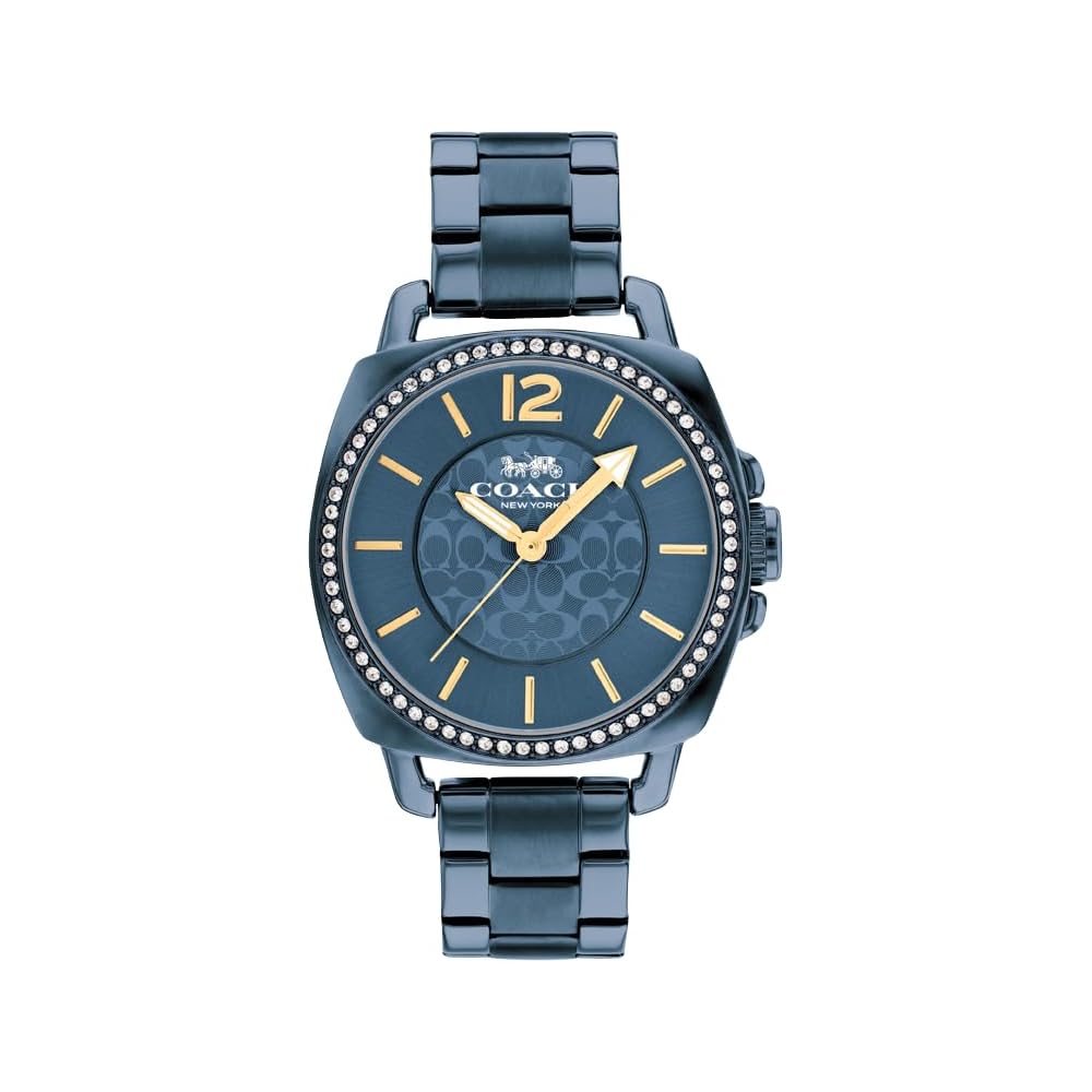 Coach Boyfriend Women s Watch Dark Blue Dial Stainless Steel Band 14503985