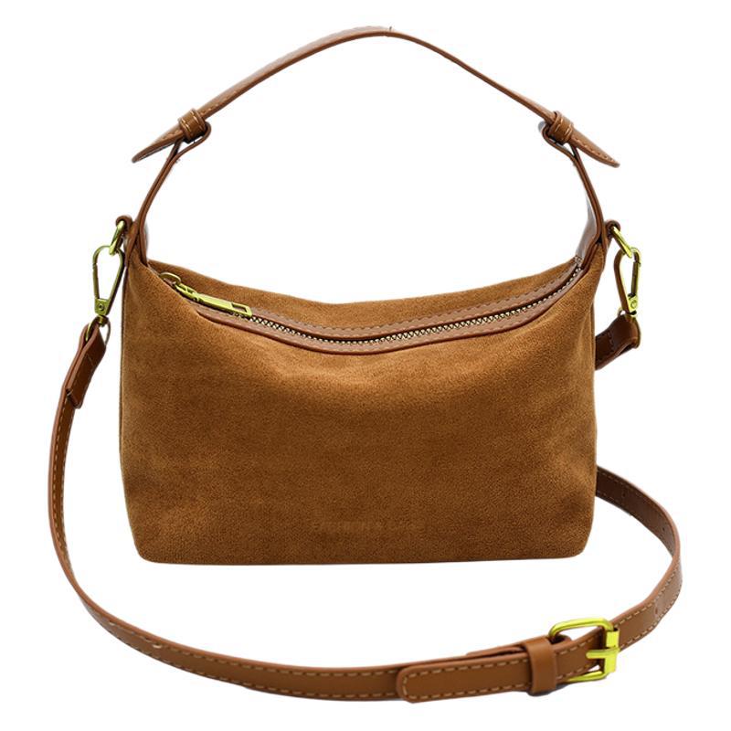 Niche design bag 2025 autumn and winter new women's bag popular messenger bag suede shoulder bag underarm bag