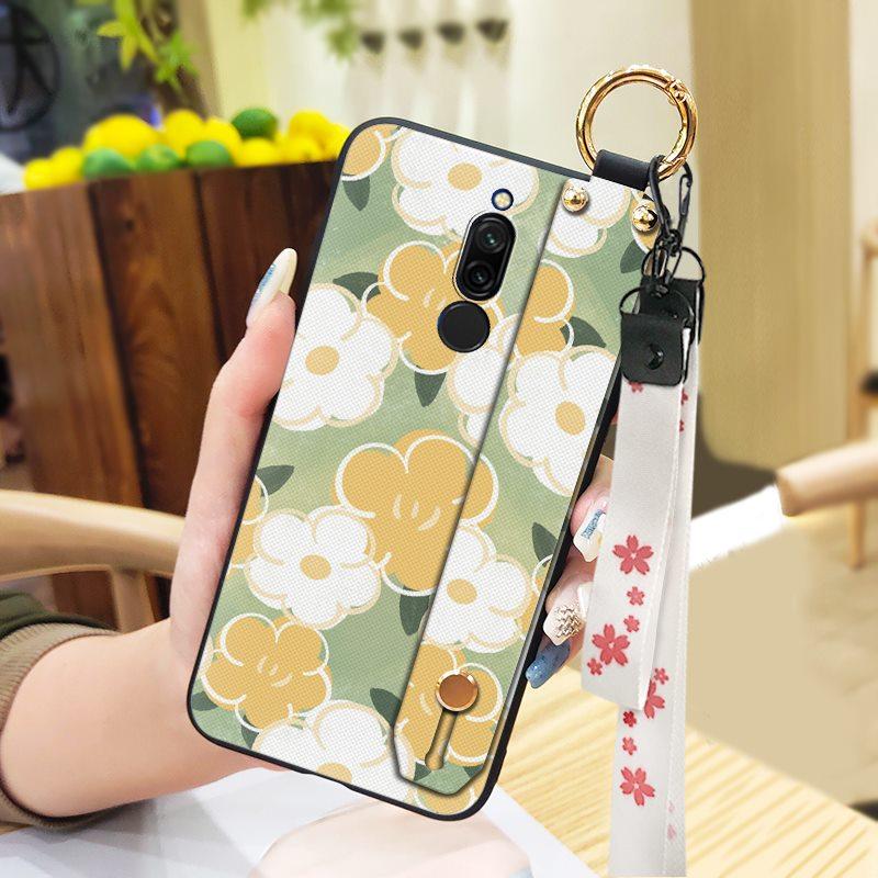 Soft case Lanyard Phone Case For Xiaomi Redmi 8 Ring Anti-dust Wristband Fashion Design Phone Holder Protective Silicone