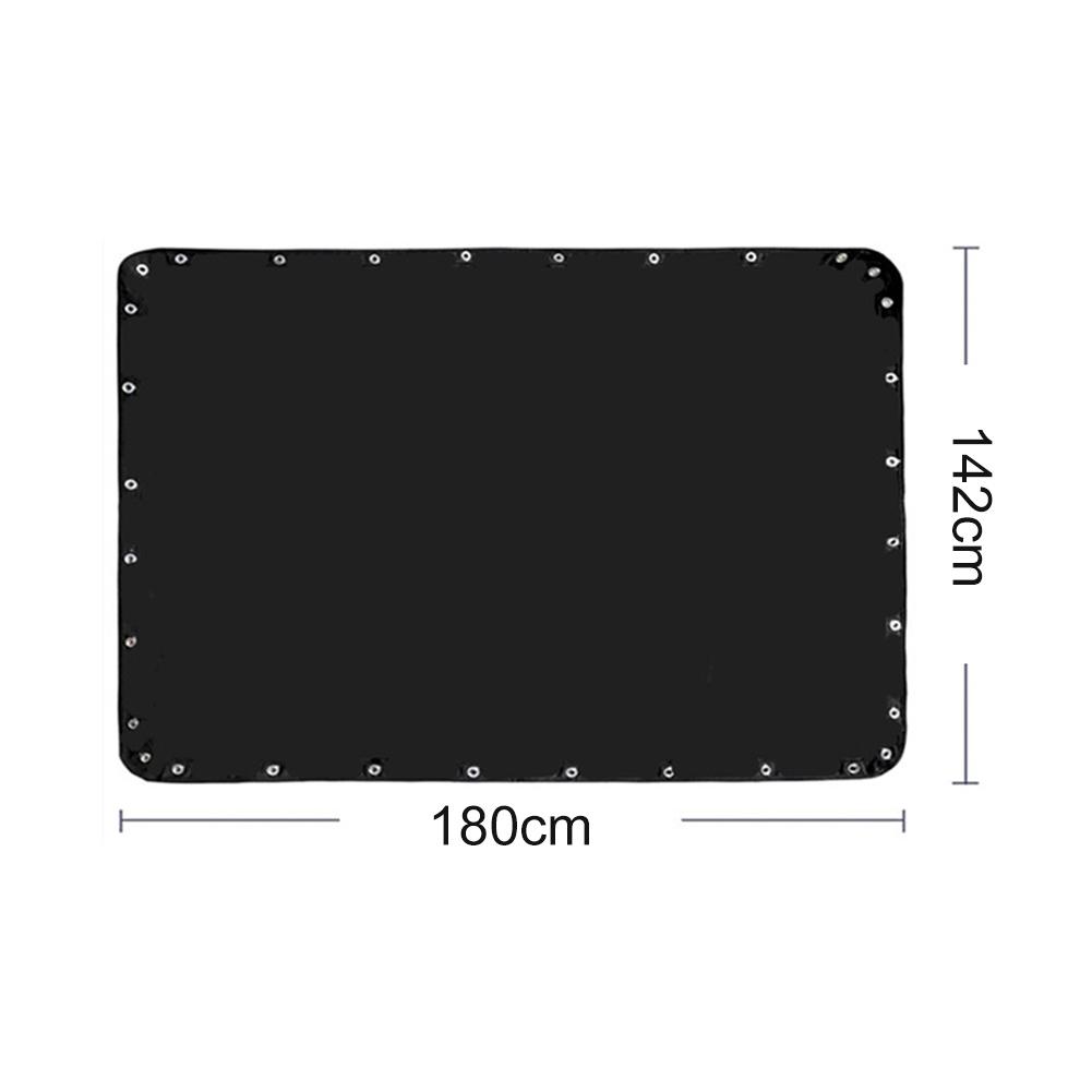 Tendalino Parasole per Barca 236x157cm Poliestere 600D Impermeabile Blocco UV Copertura Imbarcazione da Pesca Kit Accessori Marini Nero