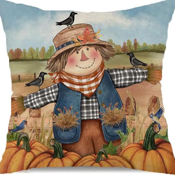 Harvest Autumn New Maple Leaf Pumpkin Pillow Case Home Bedroom Sofa Printed Cushion