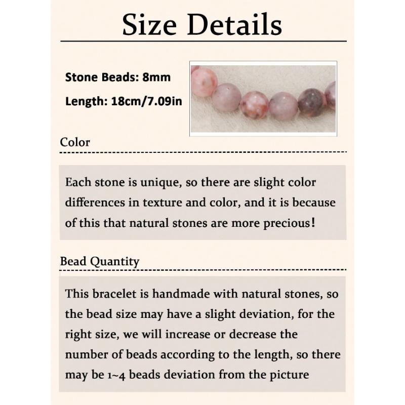 3 Pcs Natural Stone Bracelet Set for Women Self Healing Emotional Stretch 8mm Beaded Extendable Stackable Bracelet Set, Birthday Gift, Fashion Jewelry