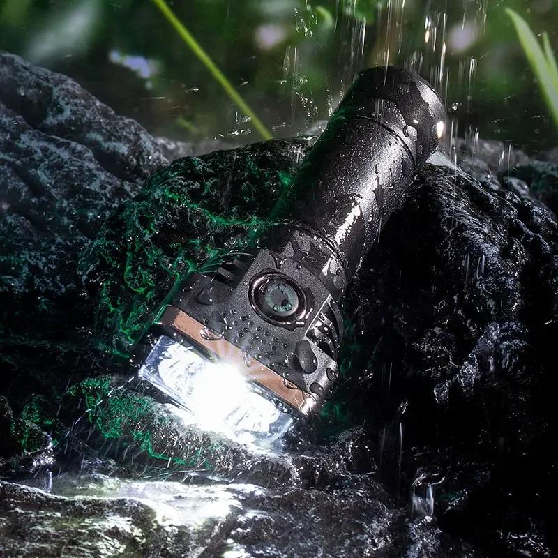 Powerful Flashlight 6 Led High Power Torch Light USB Rechargeable Flashlight 4 Mode Emergency Camping Lamp