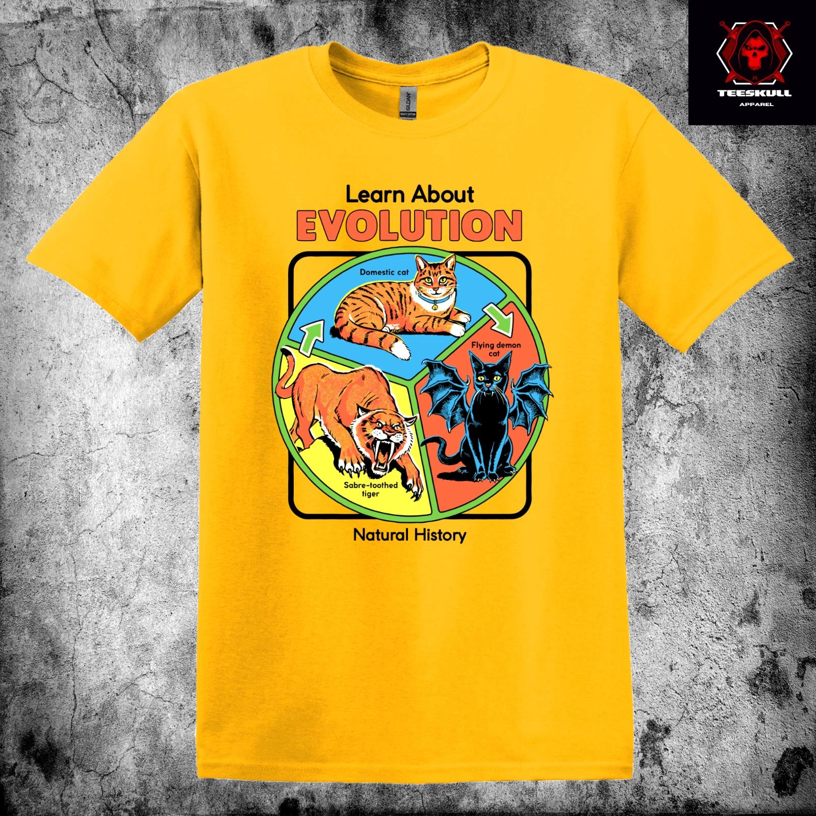 Steven Rhodes  Learn About Evolution  Dark Humor Premium Cotton T-Shirt M