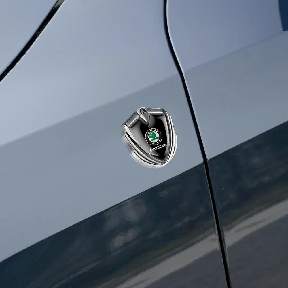 Car Shield Badge Sticker Auto Body Side Window Decoration Accessories For Skoda Octavia Rapid Fabia Superb Kodiaq Kamiq a7 A5