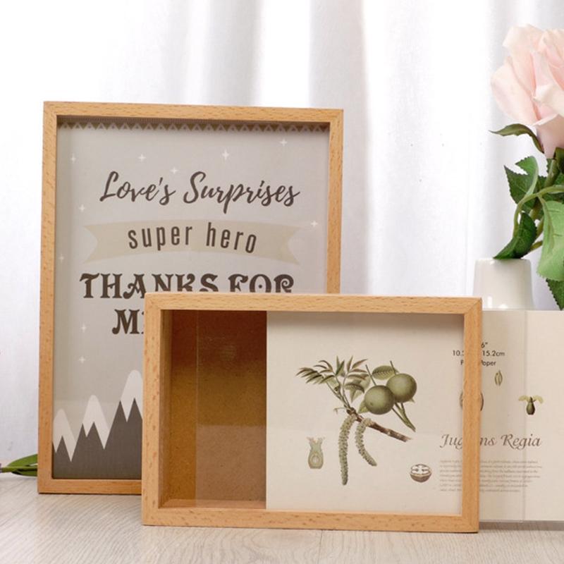 Money and Picture Frame Money for Case Funny Wood Money Box Kids Gift Home Decor