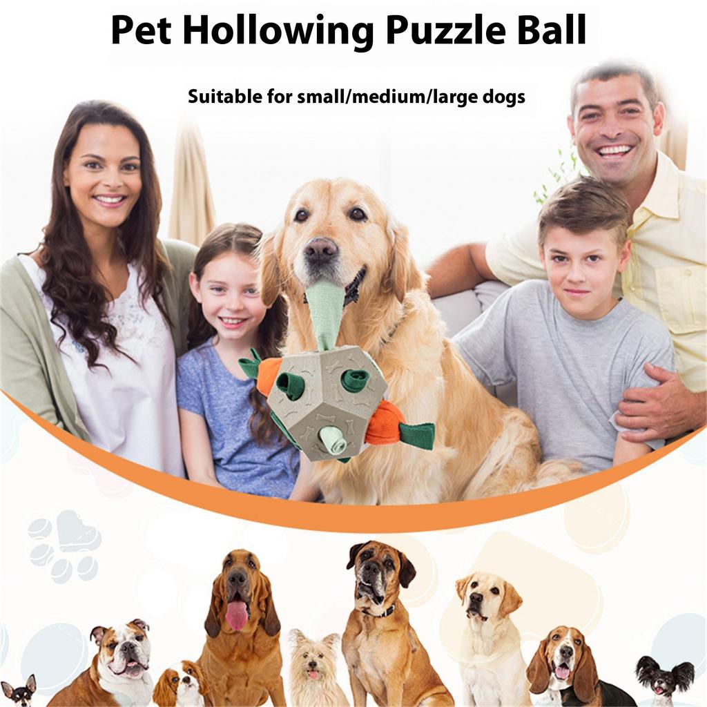 Interaction Dog Snuffle Balls Toy For Pet Chewing Puzzle Slow Feeder Ball Support Health Stress Reduce Dog Engaging Toy