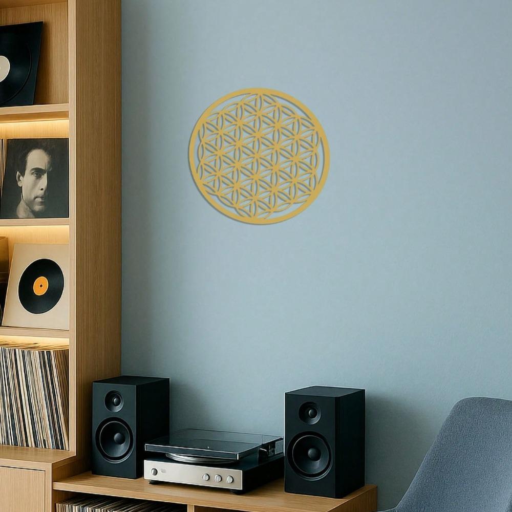 1Pc Metal Mandala Wall Art Sacred Geometry Lotus Flower Sculpture Spiritual Home Decor Meditation Room Gift