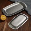 ZISIZ Vintage Gold Stainless Steel Divided Serving Tray