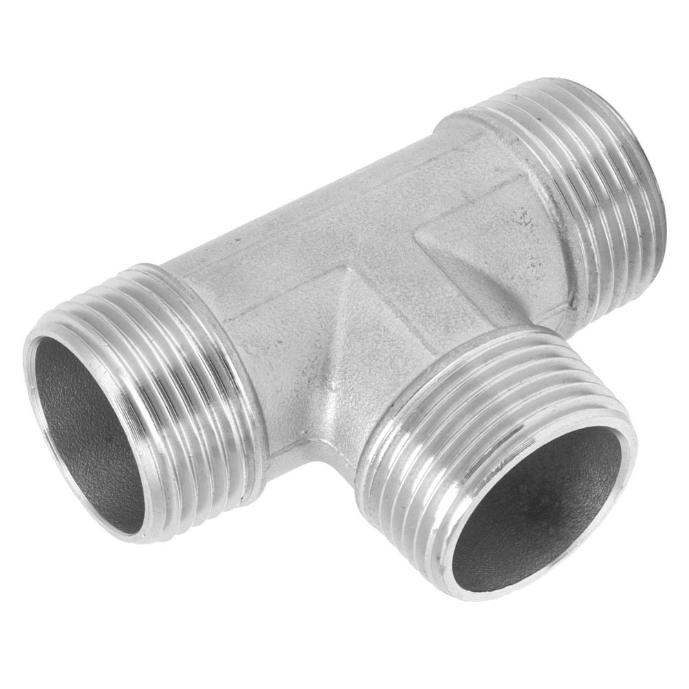 304 Stainless Steel Tee Connector G1in Male Thread Plumbing Accessory  Water System Fitting