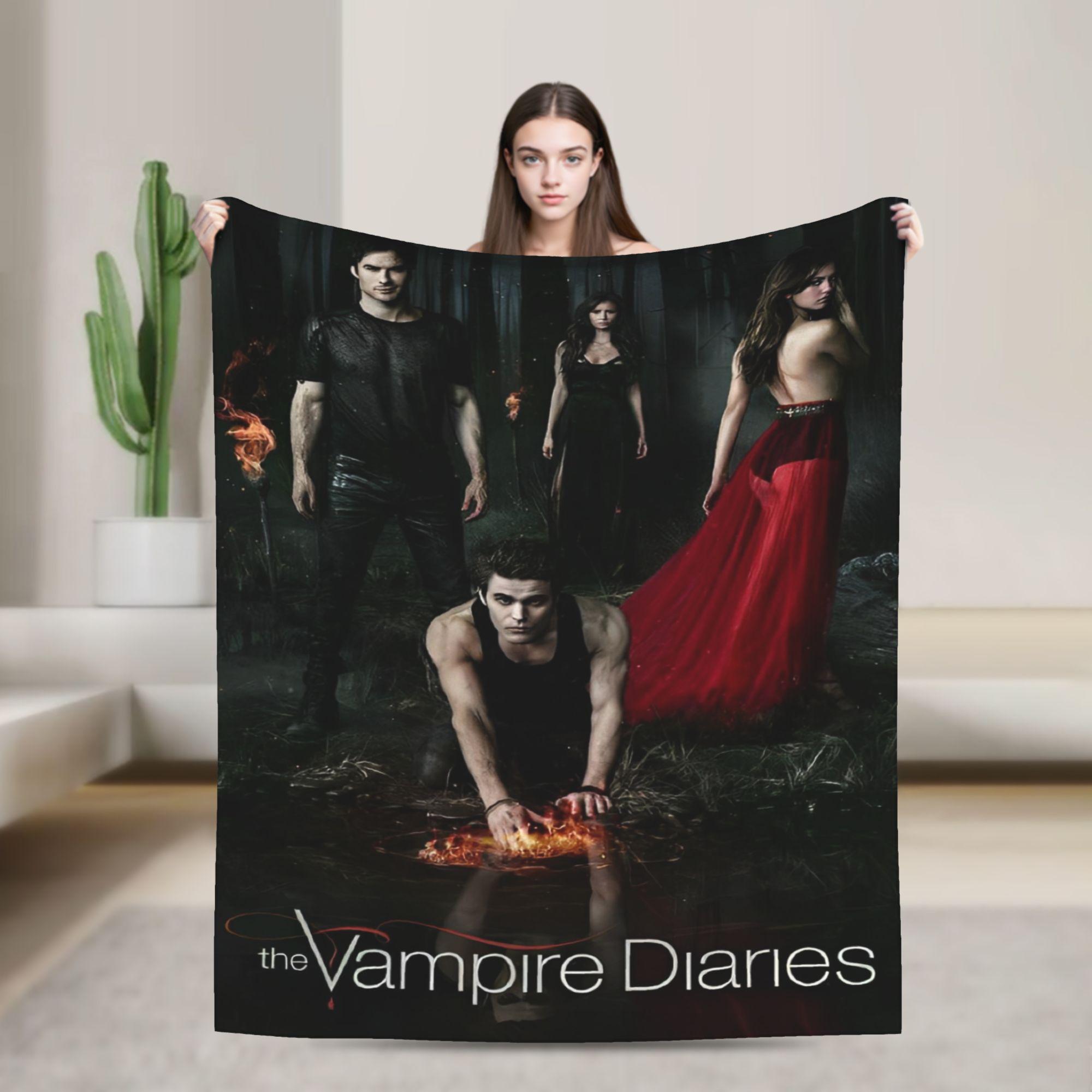 

Damon Salvatore Blanket Cover Coral Fleece Plush The Vampire Diaries Warm Throw Blankets for Home Couch Bedroom Quilt 75x90cm
