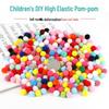 Colorful High Elastic Plush Pom Poms & Chenille Stems for DIY Crafts & Kindergarten Projects