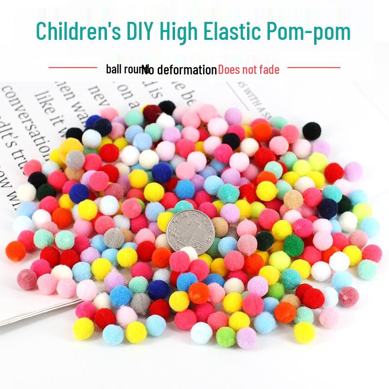 Colorful High Elastic Plush Pom Poms & Chenille Stems for DIY Crafts & Kindergarten Projects