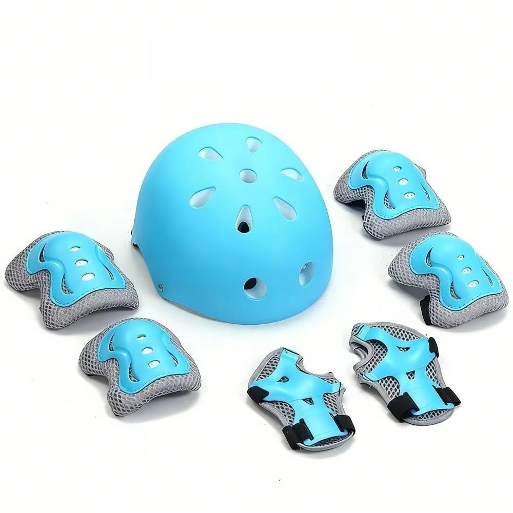 7Pcs/Set Adjustable Kids Knee Pads and Elbow Pads Thickened Safety Gear  Skateboard Sports
