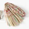 Fashion Floral Printed Scarf Fringe Shawl Woman Muslim Hijabs Cotton Viscose Headband Summer Beach Stoles Islam Turban