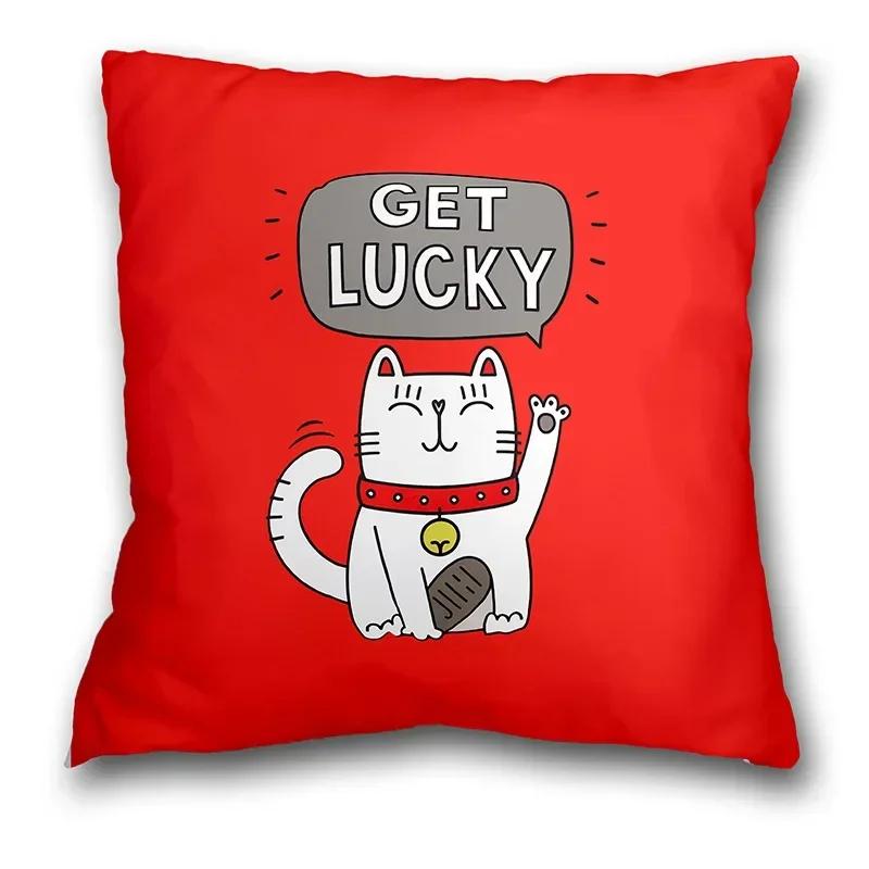 Anime Cat and Dog Pillow Pillowcase Home Sofa Car Waist Cushion Cover Nordic Cartoon Animal Whale Zebra
