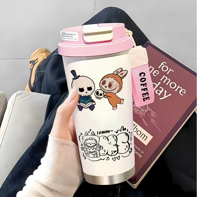 Slámkový hrnek na vodu Velká kapacita 316 Nerezová ocel Vysoká hodnota Termoska na dvojí pití Hrnek na kávu do auta