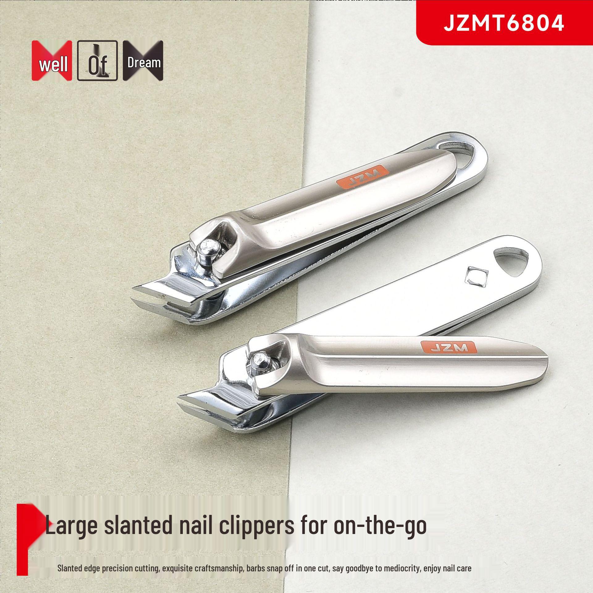 Jingzhi Meng Large Slanted Nail Clippers & Scissors Kit for Home Manicure No