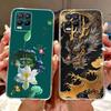 For Realme 8 4G RMX3085 Case Fashion Painted Flowers Soft Silicone TPU Cover For Oppo Realme8 realme 8 6.4" Phone Shell Bumper