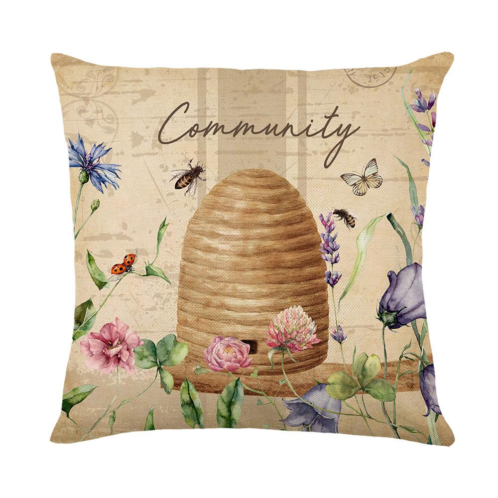 Cartoon Black and White Check Rabbit Print Pillow Cover Home Living Room Cushion Cover Pillow Cover