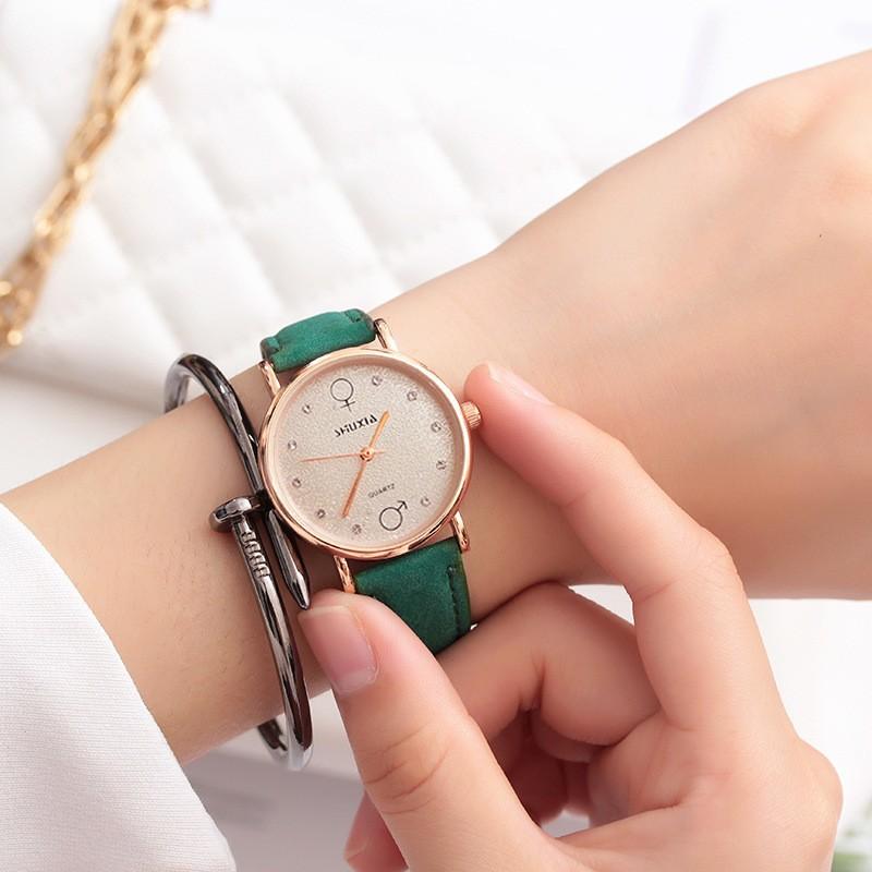Watch Male And Female High School Student Couple Simple Trendy Men'S Trendy Women'S Belt Girlfriend Quartz Strap