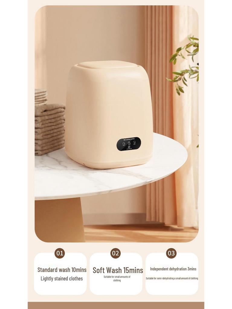 Kompakte blaue Mini-Waschmaschine für Studentenwohnheime: Ideal für Unterwäsche und Socken