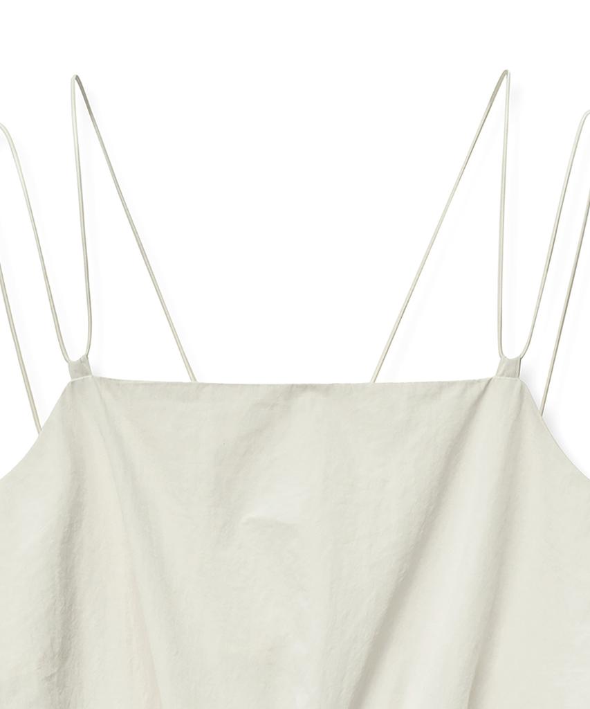 Noir For Woman Cotton Nylon Draping Dress (Ivory)