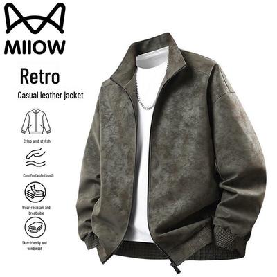 Mao Ren Men's American Retro Stand-Up Collar Casual Jacket