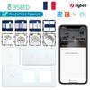 BSEED Zigbee 1/2/3Gang Smart Touch Switches Normal French Wall Sockets Type-c USB Function Parts Glass Panels DIY Combination