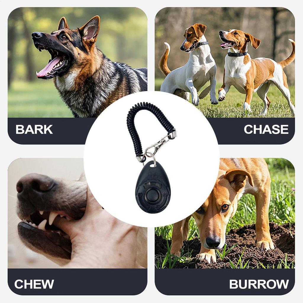 Dog Training Clicker Pet Obedience Guidance Tool With Wrist Strap Cat Behavior Correcting Clicker For Potty Chewing Barking