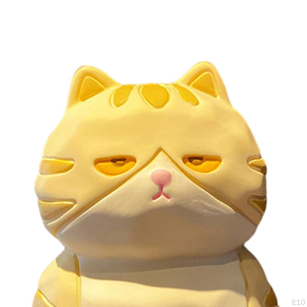 Adorable Cat Sculpture for Home Decor - Charming Feline Figurine Office or Bedroom