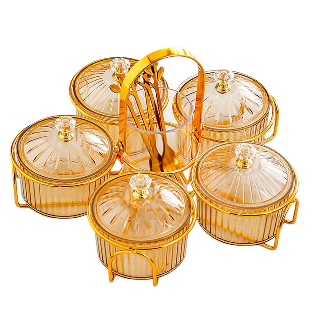 Divided Dried Fruit Snack Serving Plate Nuts Tray Divided Serving Tray with Lids