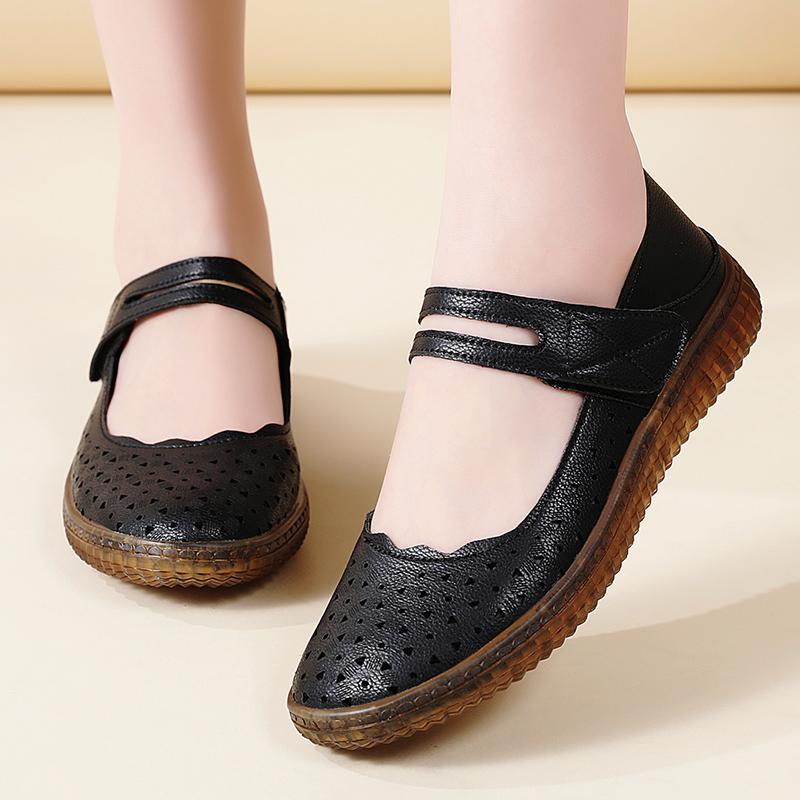 

Women s Sandals Summer Mary Jane Beach Breathable Yellow Flat Shoes Casual Soft Walking Sandals for Girl Plus Size EU:35 чорний