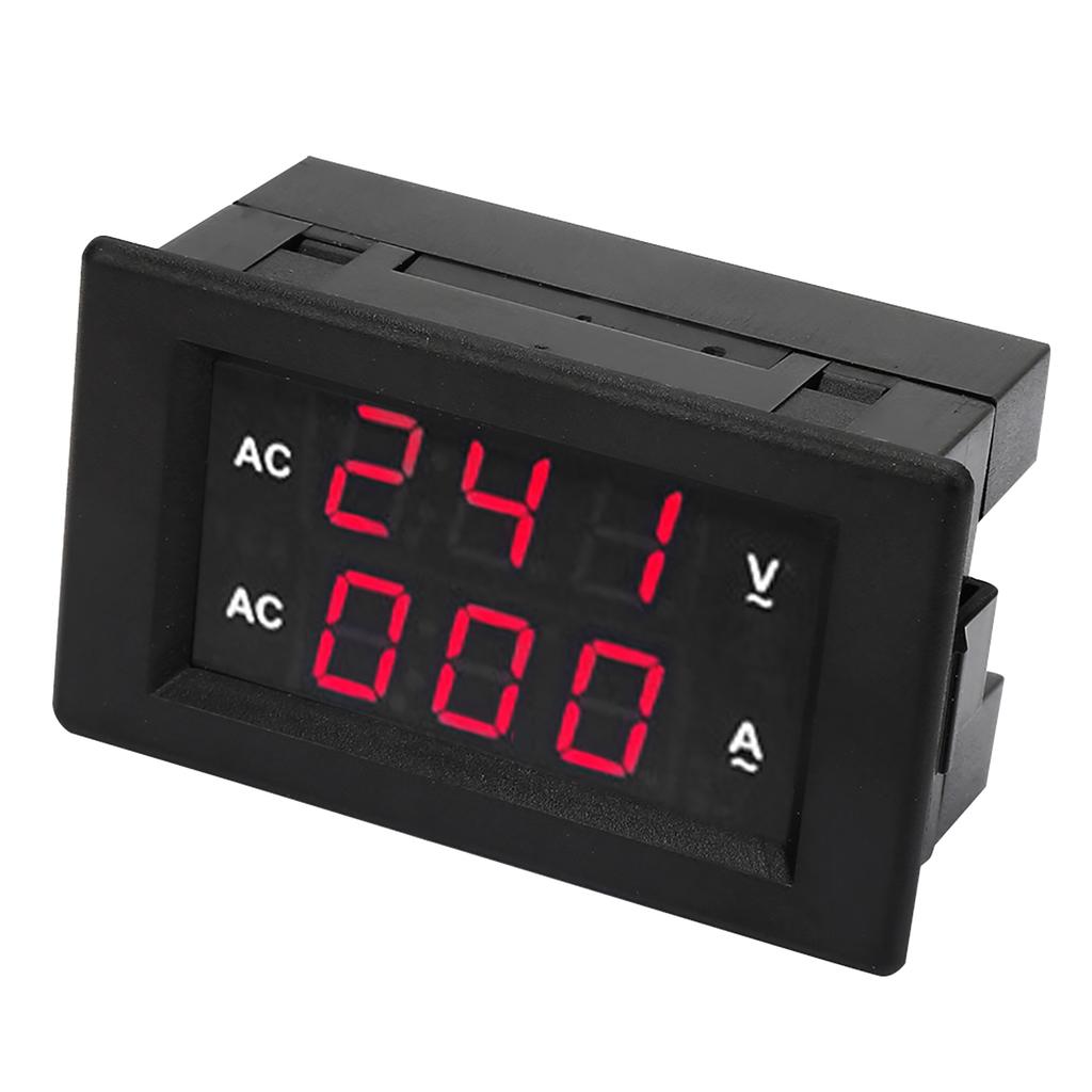 LED Digital Display AC 100.300V Voltmeter 0-100A   Meter(Red Red)