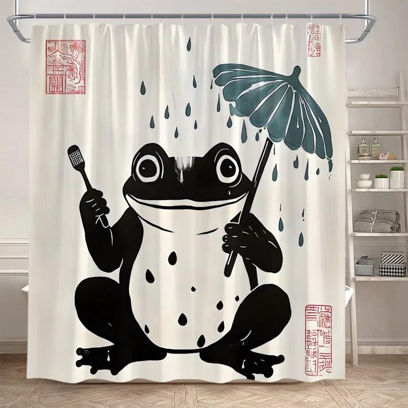 Lustige Badende Dinosaurier Duschvorhänge Schwarze Katze Tiersilhouette Kinder Badevorhang Modernes Polyester Badezimmerdekor mit Haken