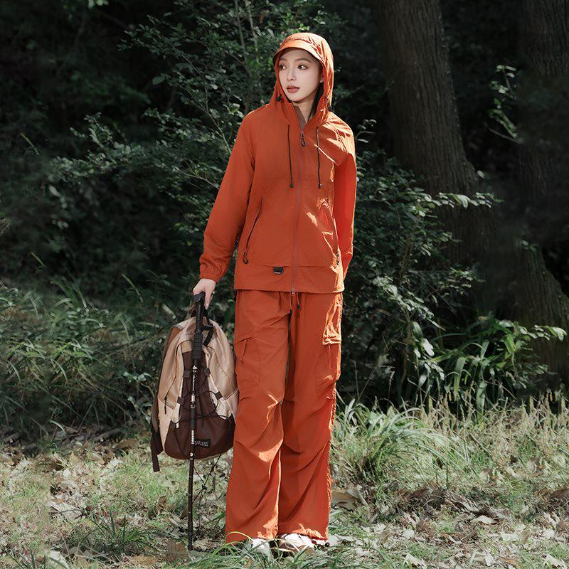 Atmungsaktives Sommer-Paar-Set: Ultra-dünner Eis-Seiden-Sonnenschutz-Hoodie & Hose