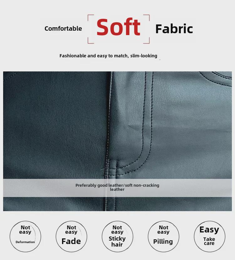 Black A-Line High Waist PU Leather Shorts Skirt for Women - Autumn/Winter 2023 Collection.