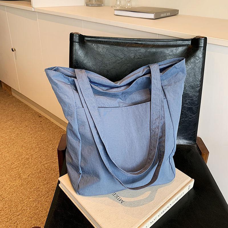 New Style Nyl Casual Large Bag Commuter Handheld & Single-Shoulder Cloth Bag for Women, Retro-Style Large-Capacity Tote Bag