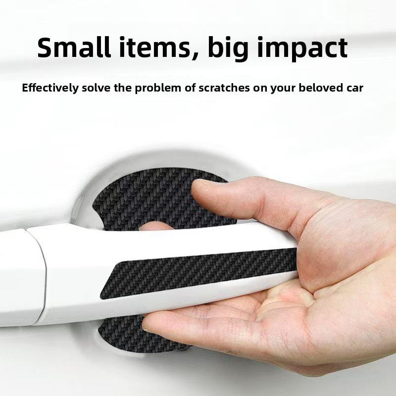 Car Door Bowl Carbon Fiber Pattern Protection Door Handle Sticker Anti-scratch Handle Protection Anti-scratch Door Bowl Sticker