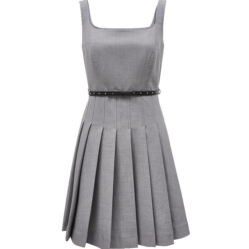 

ONLY Women s Pleated Square Neck Sling Dress M