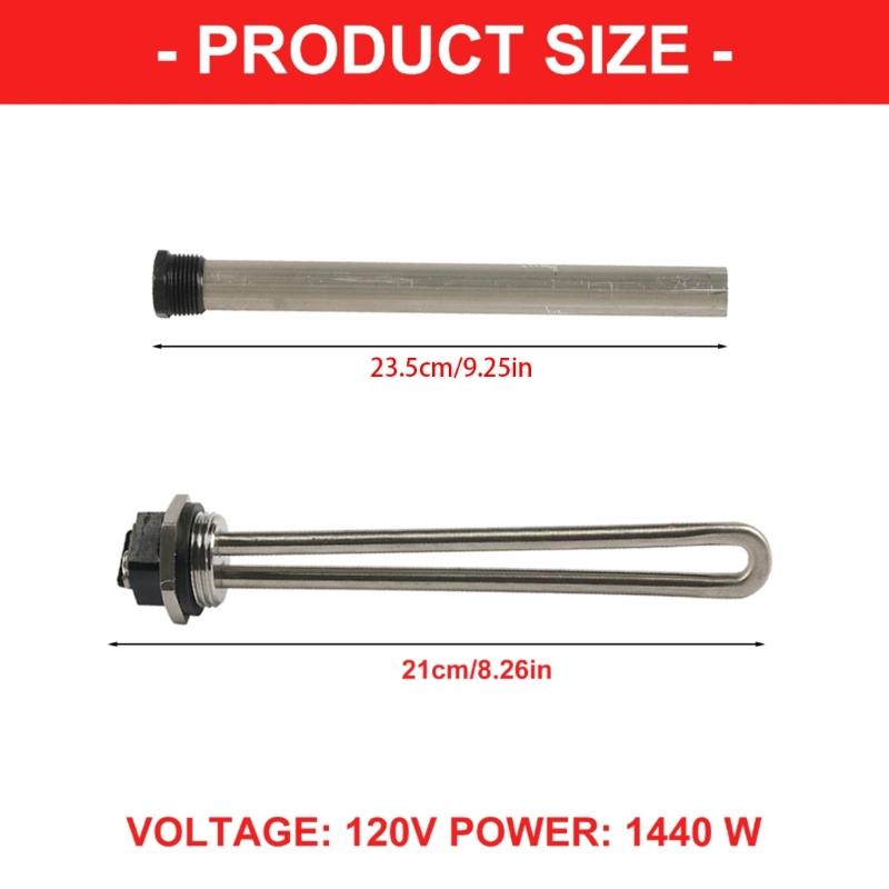 Campers Water Heater Heating Element Replacement 520900 520789 for Select Models Includes Anode Rod and Sleeve