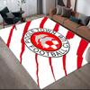 Poole Town Football Club Flannel Pattern Square Carpet,Area Rug,Carpet Rug for Living Room Bedroom Sofa Playroom Decor,Non-slip Floor Mat