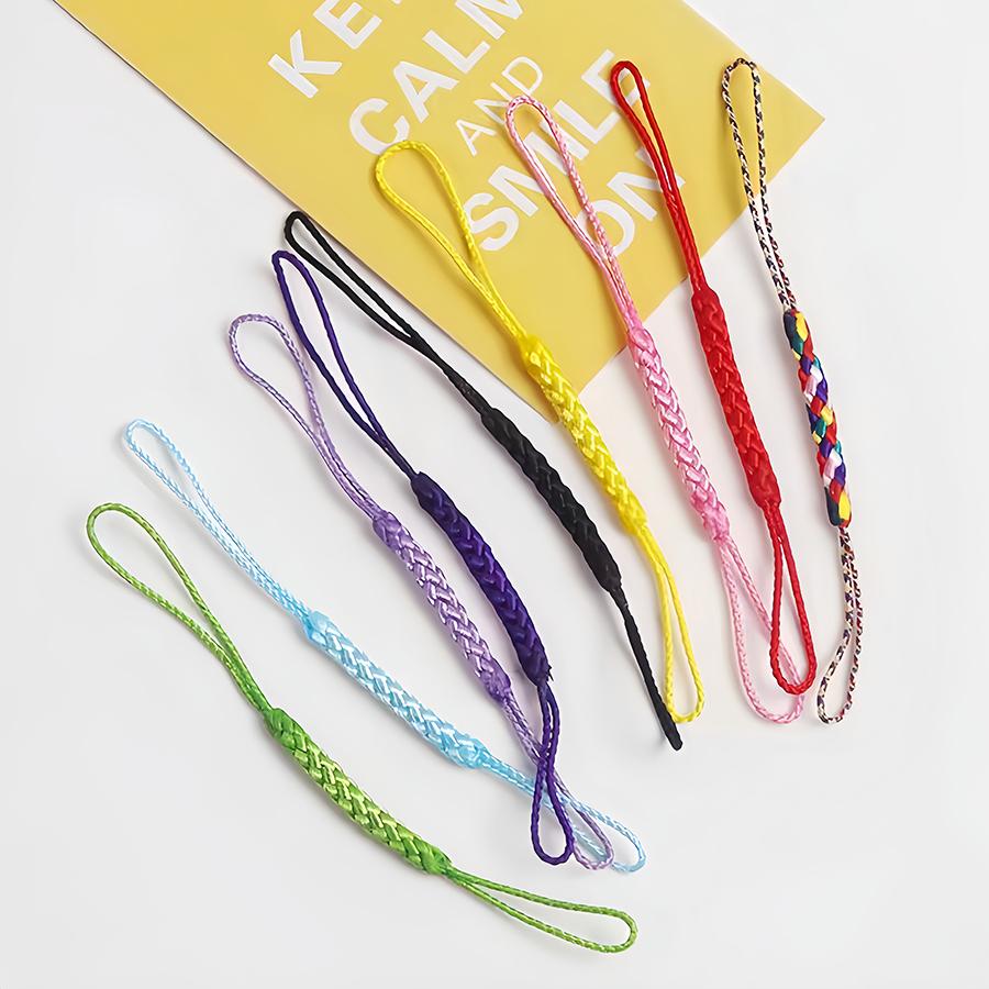 10PCS Double Ended Phone Rope Key Chain Lanyard Hand Knitted Phone Strap Braided Pendant Charms Phone Cord Keychian Accessories