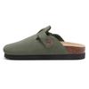 Fashion Smile Pop Men's Suede Shoes With Adjustable Back Strap Leather Mules With Cork Flip-Flop Slippers Insoles Slip-On Potato Shoes