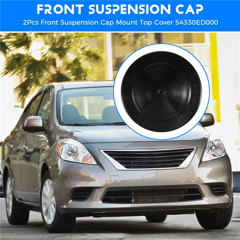 

2Pcs Front Suspension Cap Mount Top Cover Waterproof 54330ED000 C11 For Nissan Versa Tiida Latio Dodge Trazo Dustproof чорний