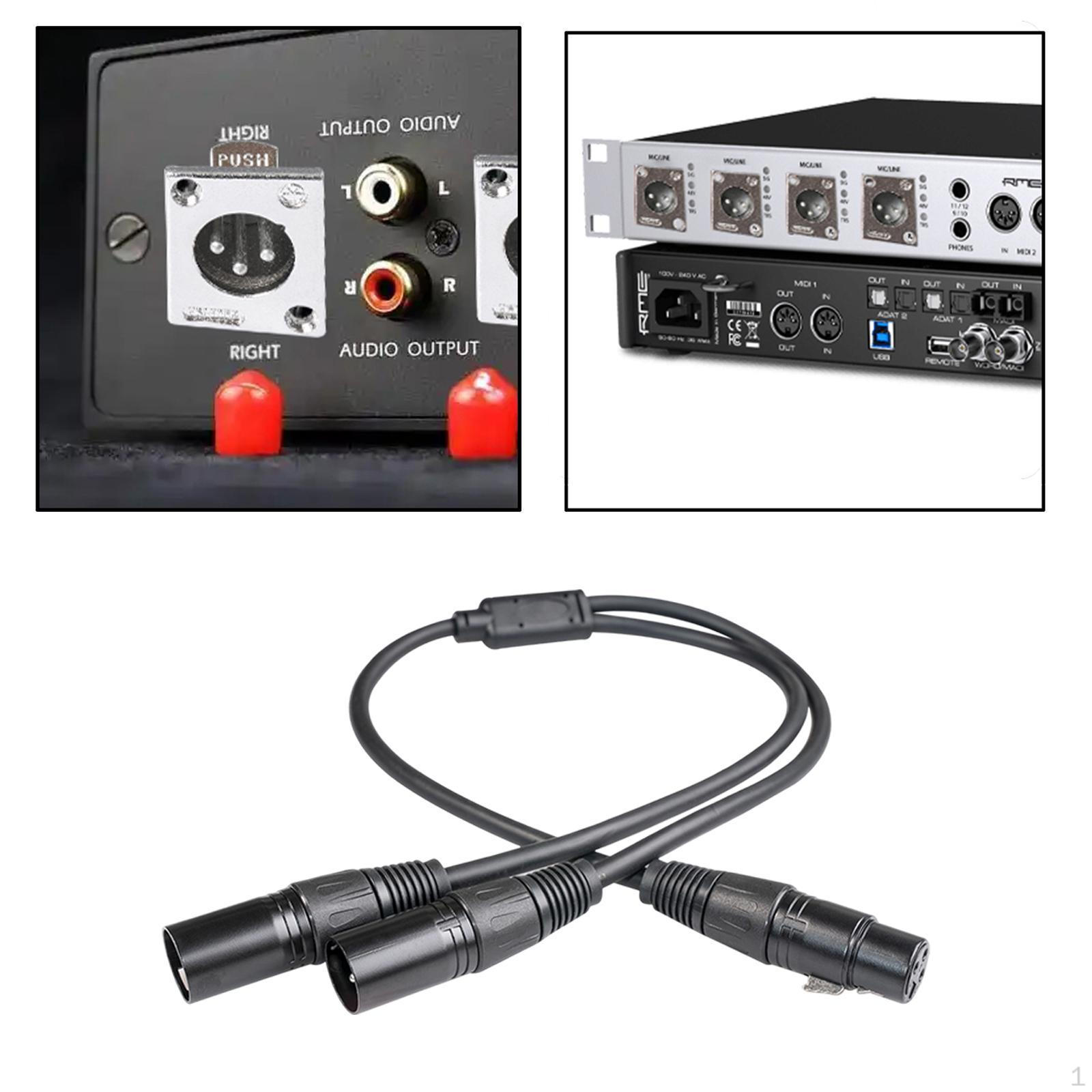 

Кабель-разветвитель XLR Балансный шнур 1 гнездо на 2 штекера Портативный Легкий для микшеров 50cm