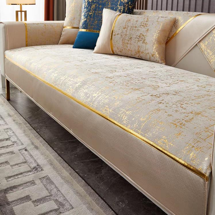 Non-slip Sofa Cushion Art Style Fashion Seat Cushion Light Luxury Four-season Universal Sofa Cover  Four Seater Anti Slip Sofa Cushion