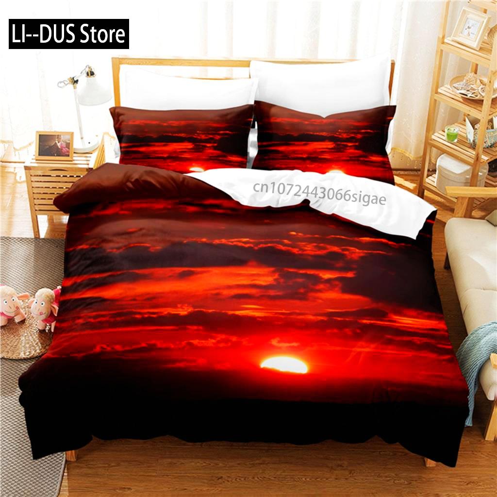 Sunset Bedding Set Duvet Cover Set 3d Bedding Digital Printing Queen Size Bedding Set Fashion Design