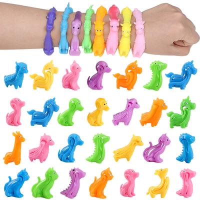 5/10/20 Peças Pulseira Animal Desenho Animado Alívio de Estresse Brinquedo Sensorial Pulseira Lembrancinhas de Festa de Aniversário Infantil Enchimento de Pinhata Presente Chá de Bebê