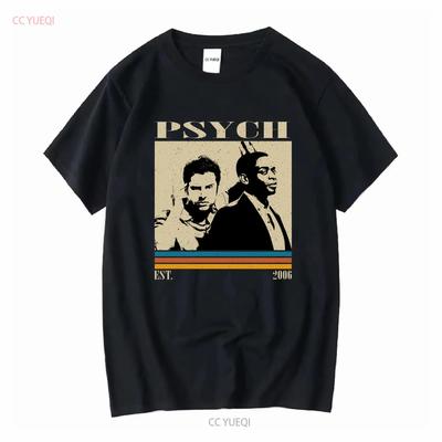 Psych T Shirt Tv Series Film Movie Vintage Retro S for Him Long or Short Sleeves Vintage Washed Unisex Streetwear Fashion Soft